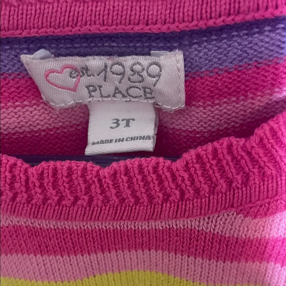 The Children’s Place Striped Mulit Color Dress Long Sleeve Size 3T